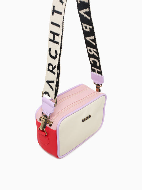 Bandolera Dalia Beige X Rojo