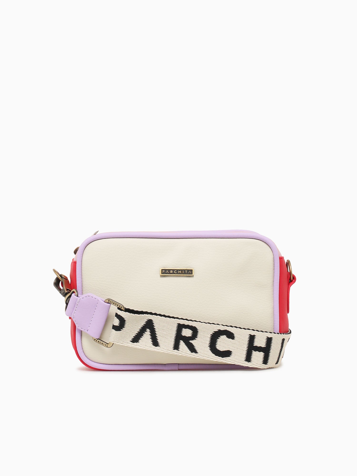Bandolera Dalia Beige X Rojo
