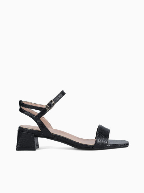 Hana Black Snake Leather Black / 5 / M