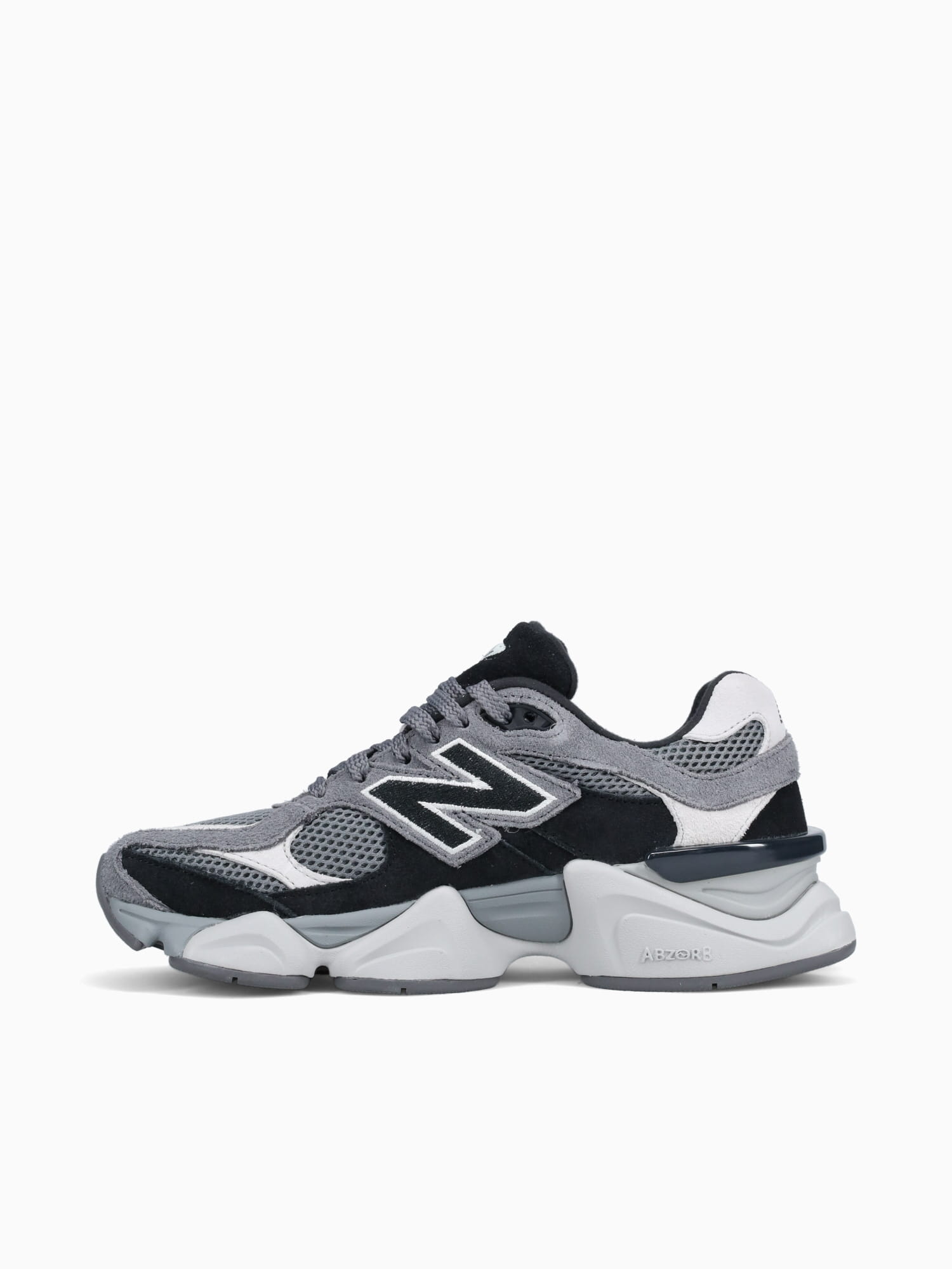 9060 Black Grey suede Black / 4 / M