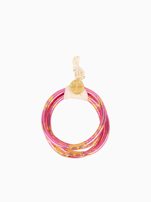 Koi Rose All Weather Bangles Pink / S