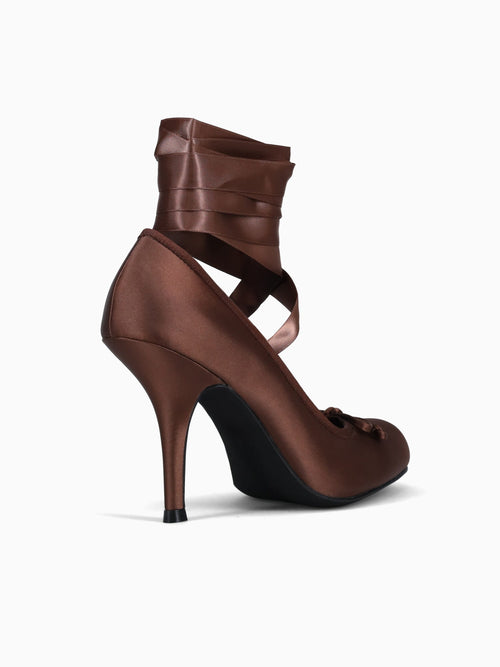 Nympha Brown Satin Brown / 5 / M