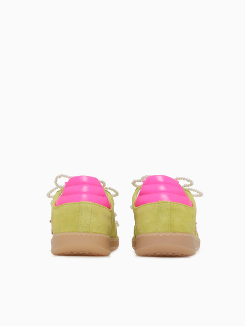526var E986 Lime Fuxia suede Bright Green / 36 / M