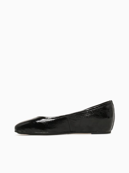 Poppy Black Crinkle Patent Black / 6 / M
