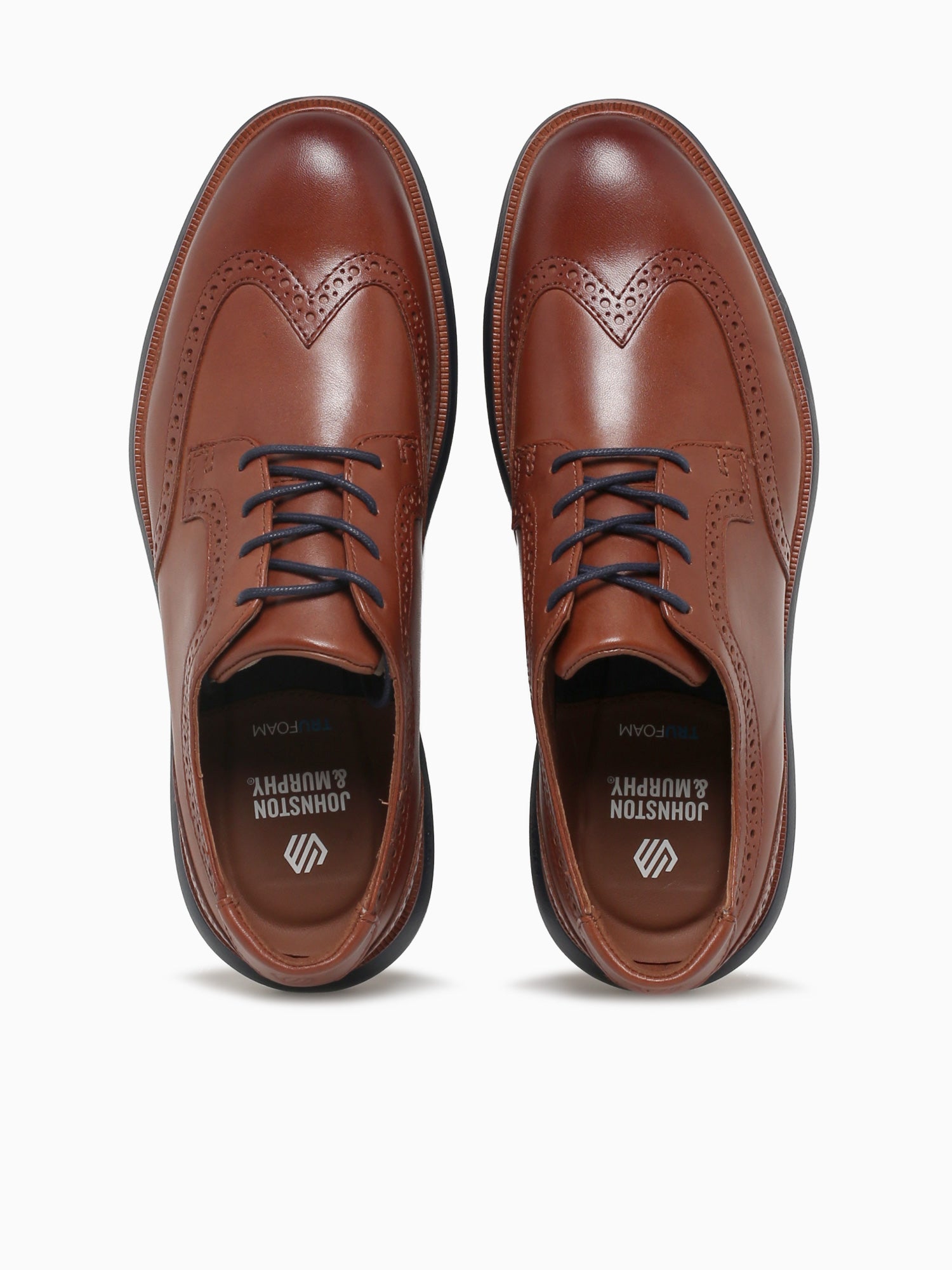 Larkin Wing Tip Tan Leather 204168 Tan / 8 / M