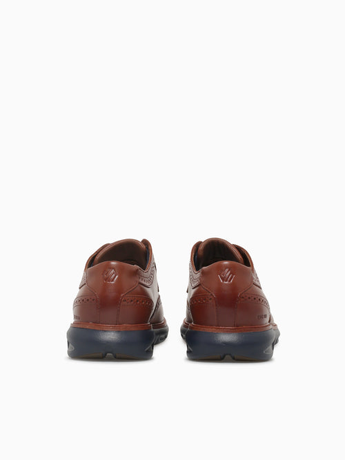 Larkin Wing Tip Tan Leather 204168 Tan / 8 / M