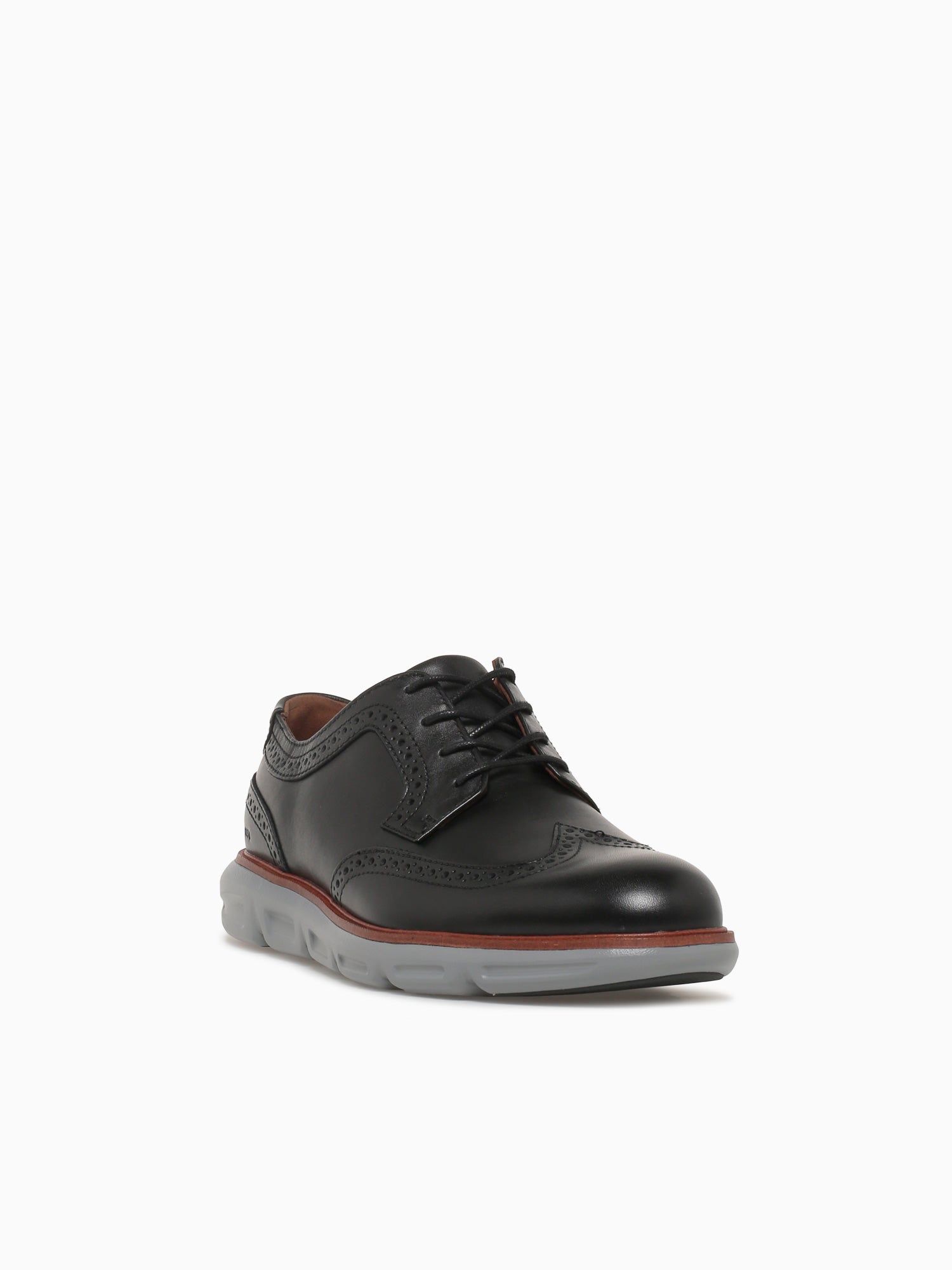 Larkin Wing Tip Black Leather 204169 Black / 8 / M
