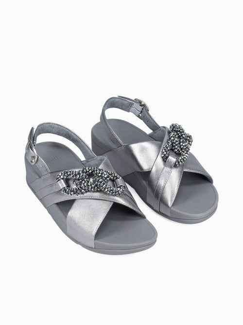 Lulu Beadedchain Silver Leather Silver / 5 / M