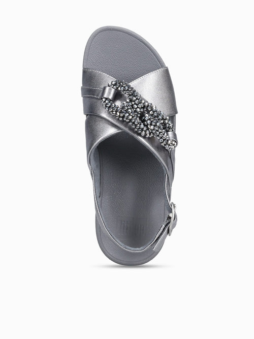 Lulu Beadedchain Silver Leather Silver / 5 / M