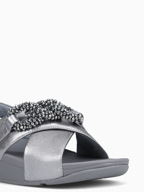 Lulu Beadedchain Silver Leather Silver / 5 / M