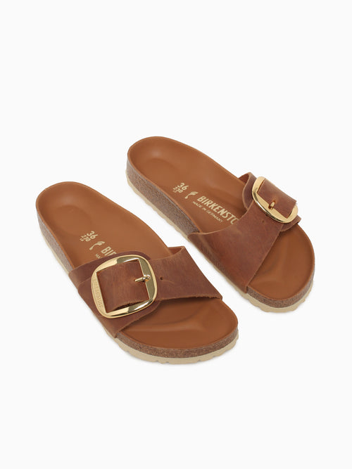 Madrid Big Buckle Cognac Leather Tan / 36 / M
