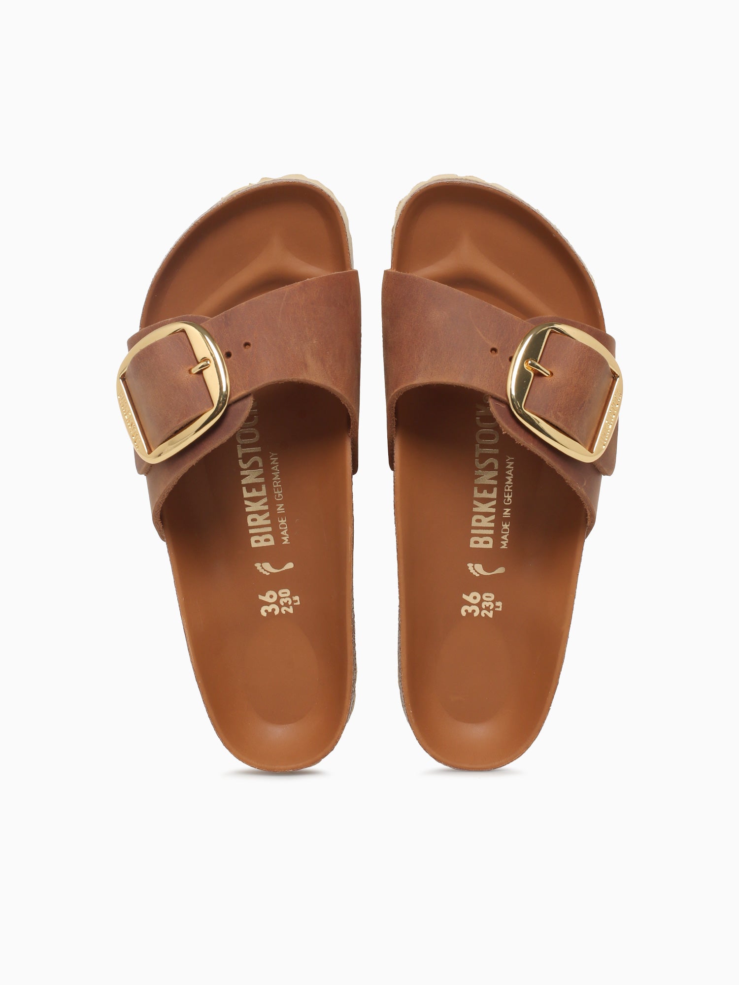 Madrid Big Buckle Cognac Leather Tan / 36 / M