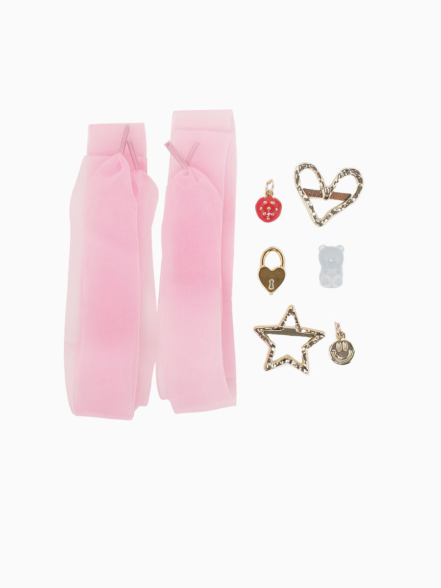 Pink Lace Charm Kit Pink