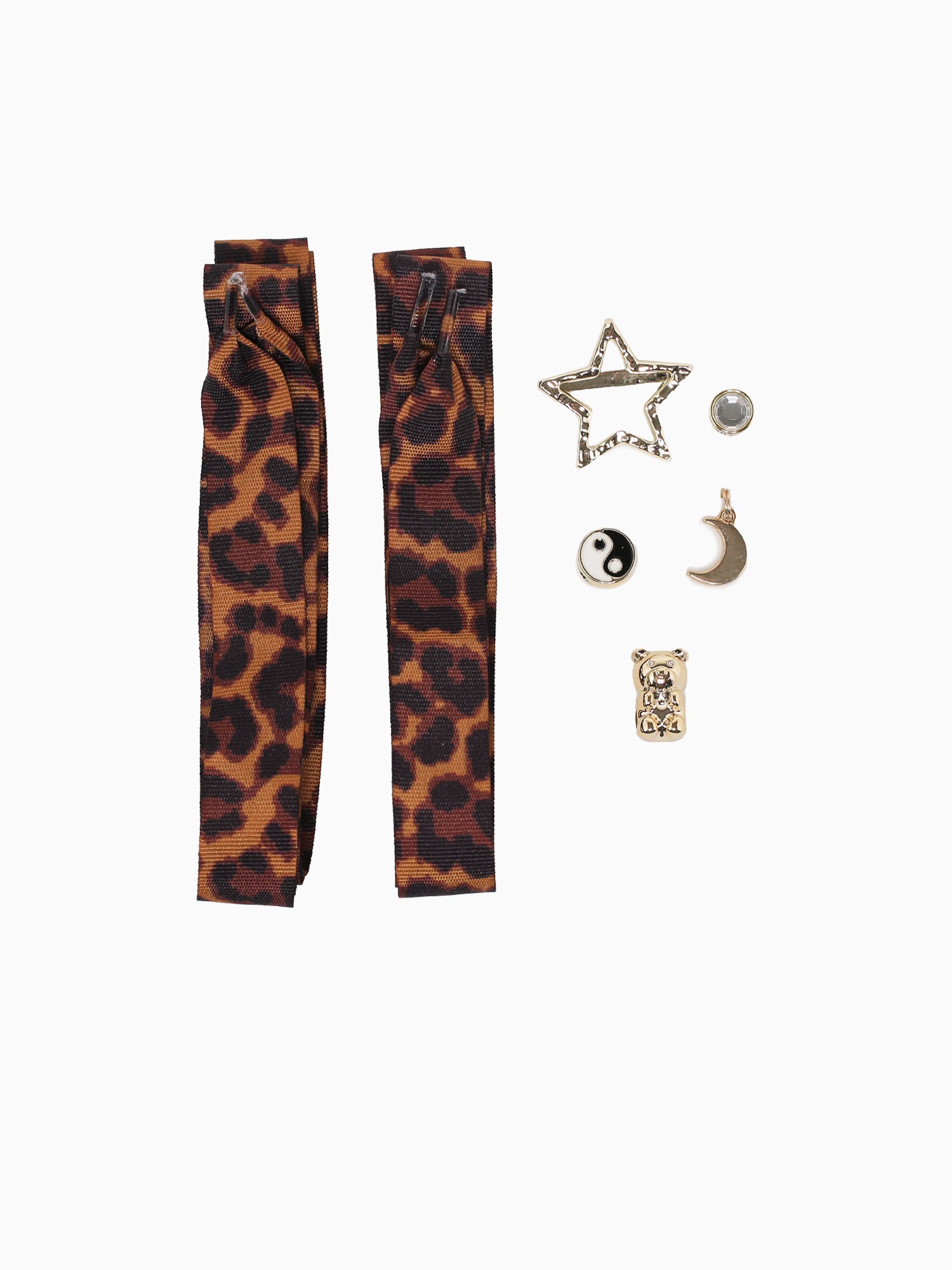 Leopard Print Lace Charm Kit Brown Multi