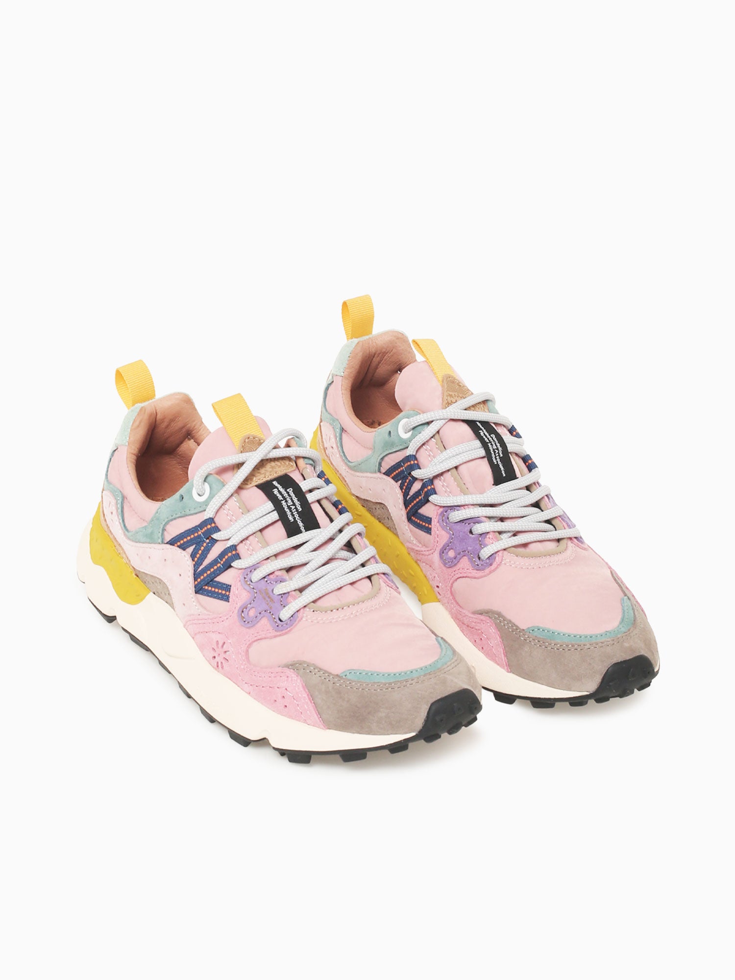 Yamano 3 Woman Grey Pink suede Nylon Grey Multi / 36 / M