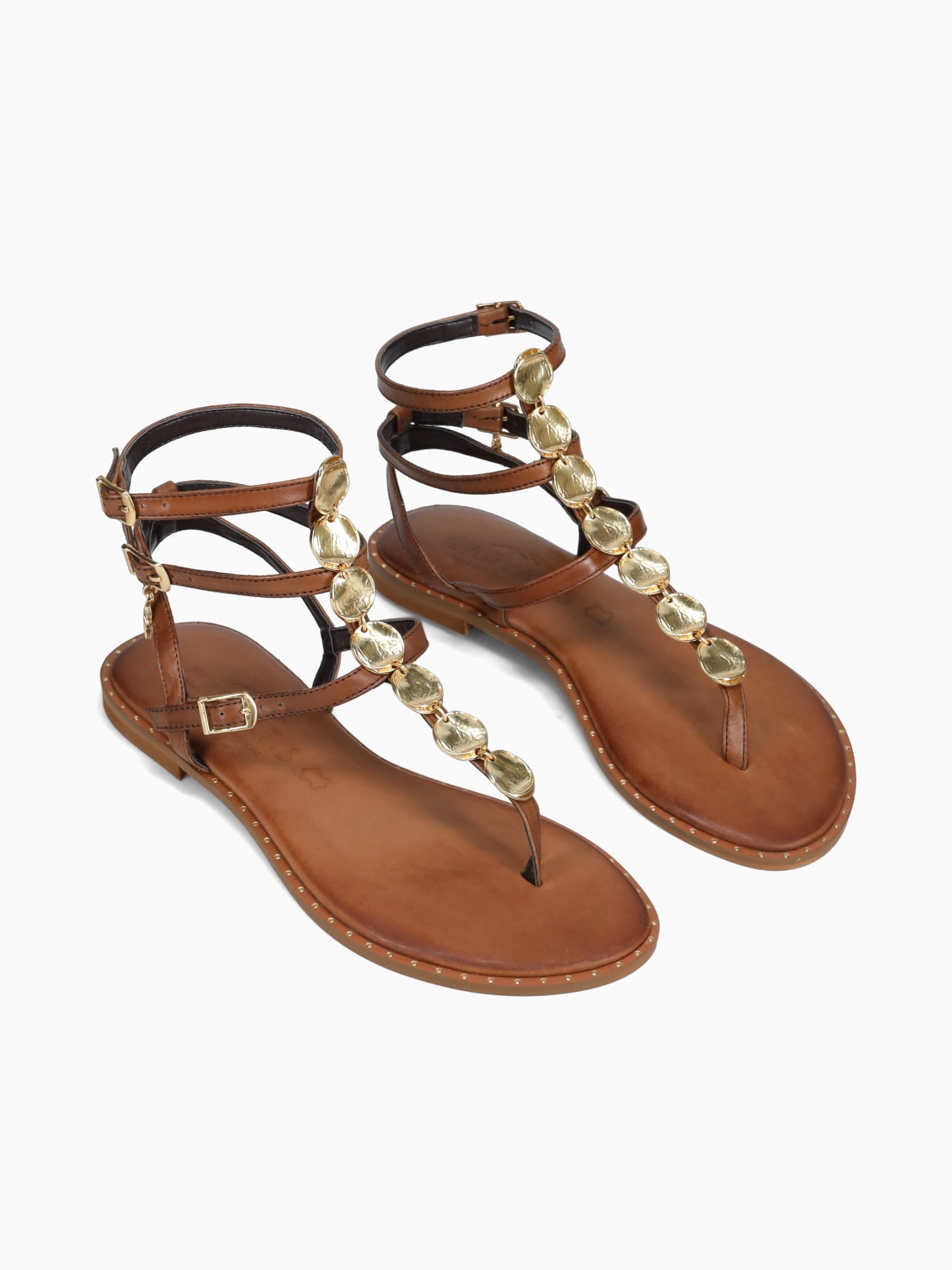 621007 Browngold Leather Brown / 36 / M
