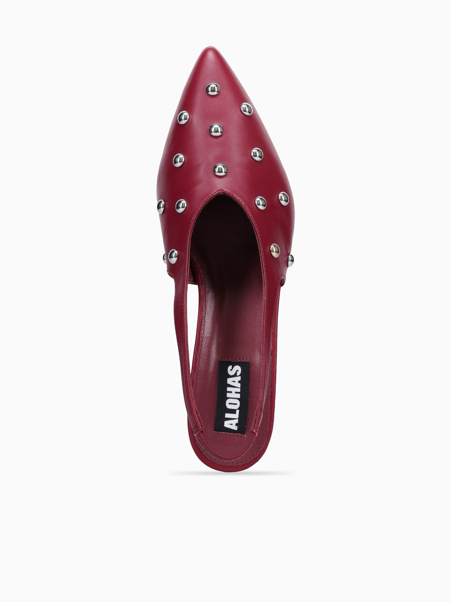 Eros Studs Burgundy Leather Wine / 36 / M