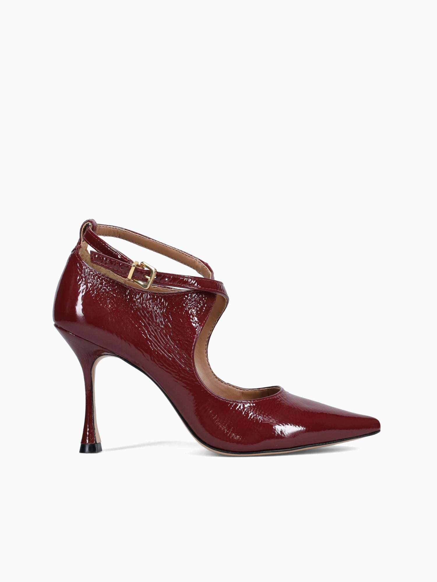 Ximena Velvet Rouge Patent Leather Wine / 5 / M