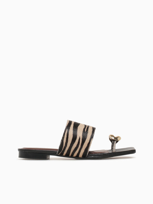 Merced Zebra Pony Hair Black White / 5 / M