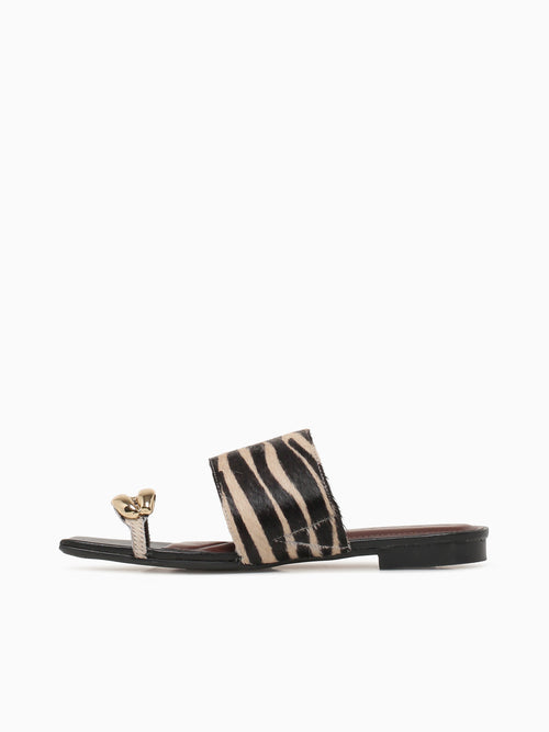 Merced Zebra Pony Hair Black White / 5 / M