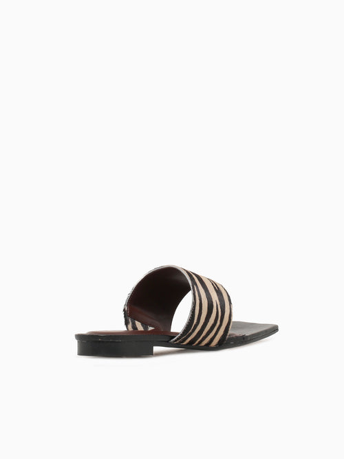 Merced Zebra Pony Hair Black White / 5 / M