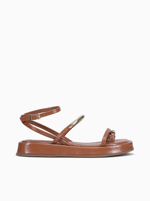 Frenchies Caramelo Verniz Molhado Tan / 5 / M