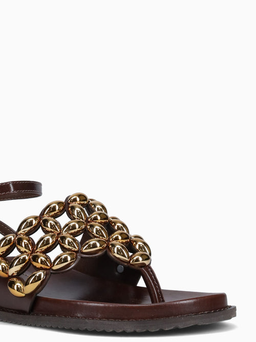 Kalea Cacau Bronze bulgari leather Brown / 5 / M