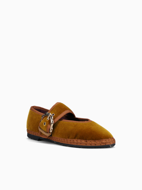 Sophie Mustard Velvet Dark Yellow / 36 / M