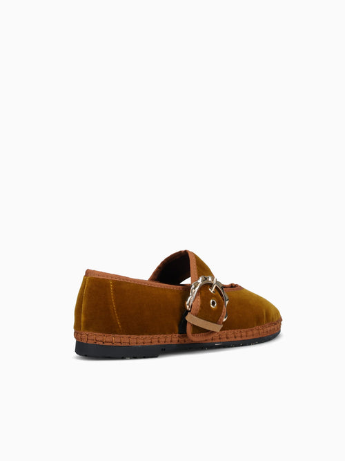 Sophie Mustard Velvet Dark Yellow / 36 / M