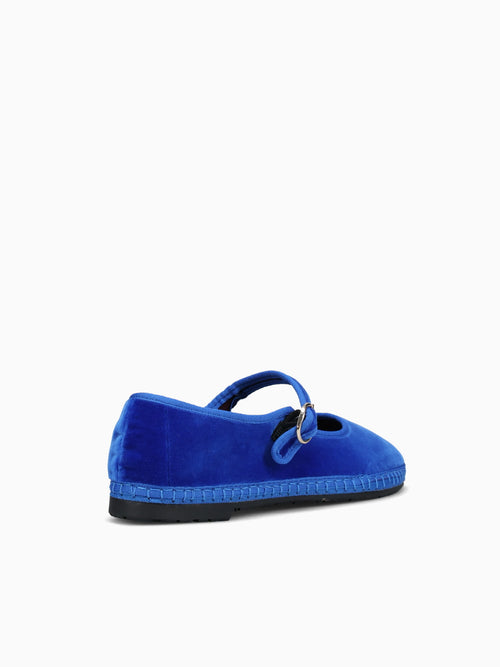 Mary Jane Oe Blue Velvet Blue / 5 / M