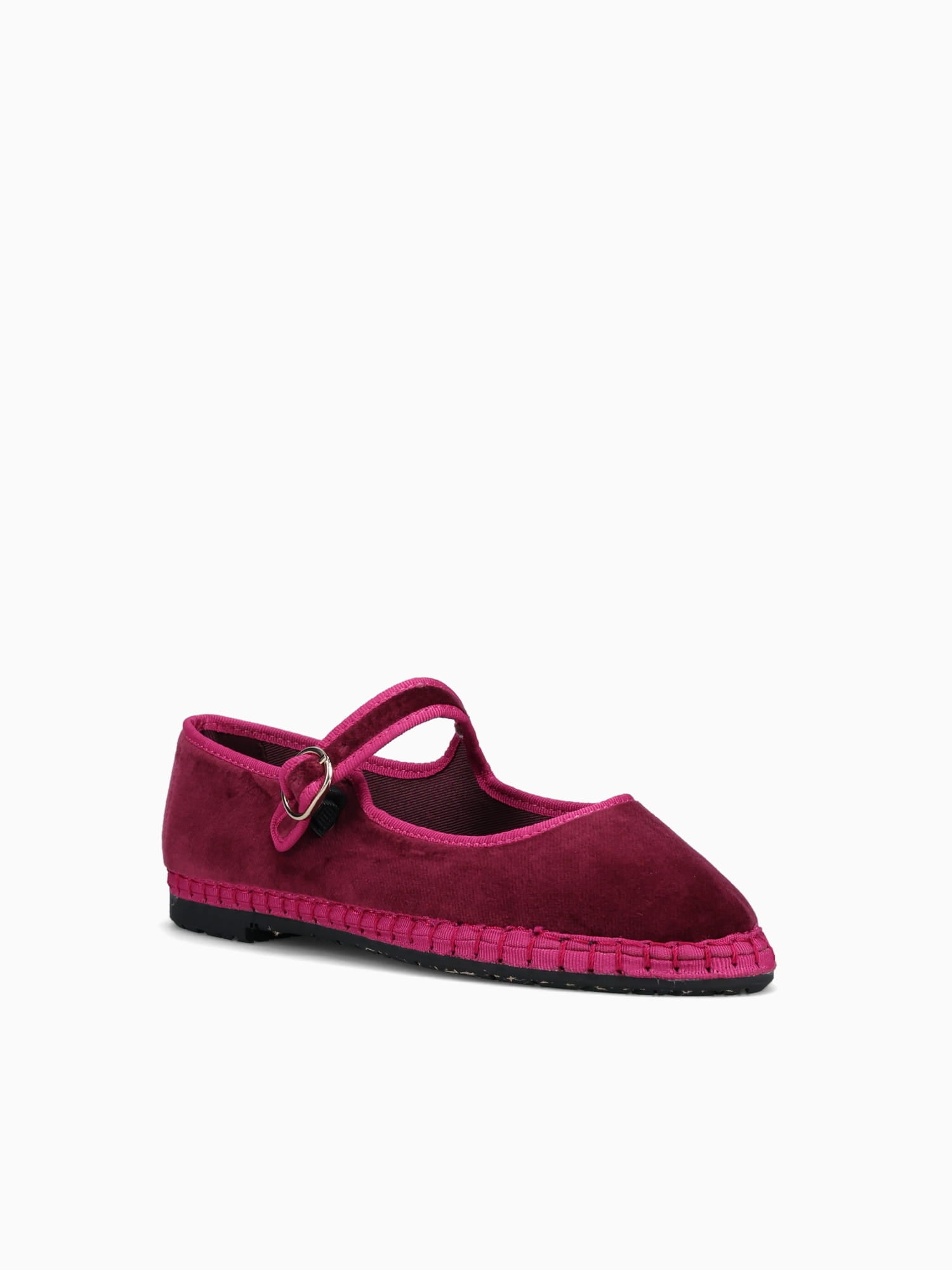 Mary Jane Ursula Burgundy Velvet Dark Red / 5 / M