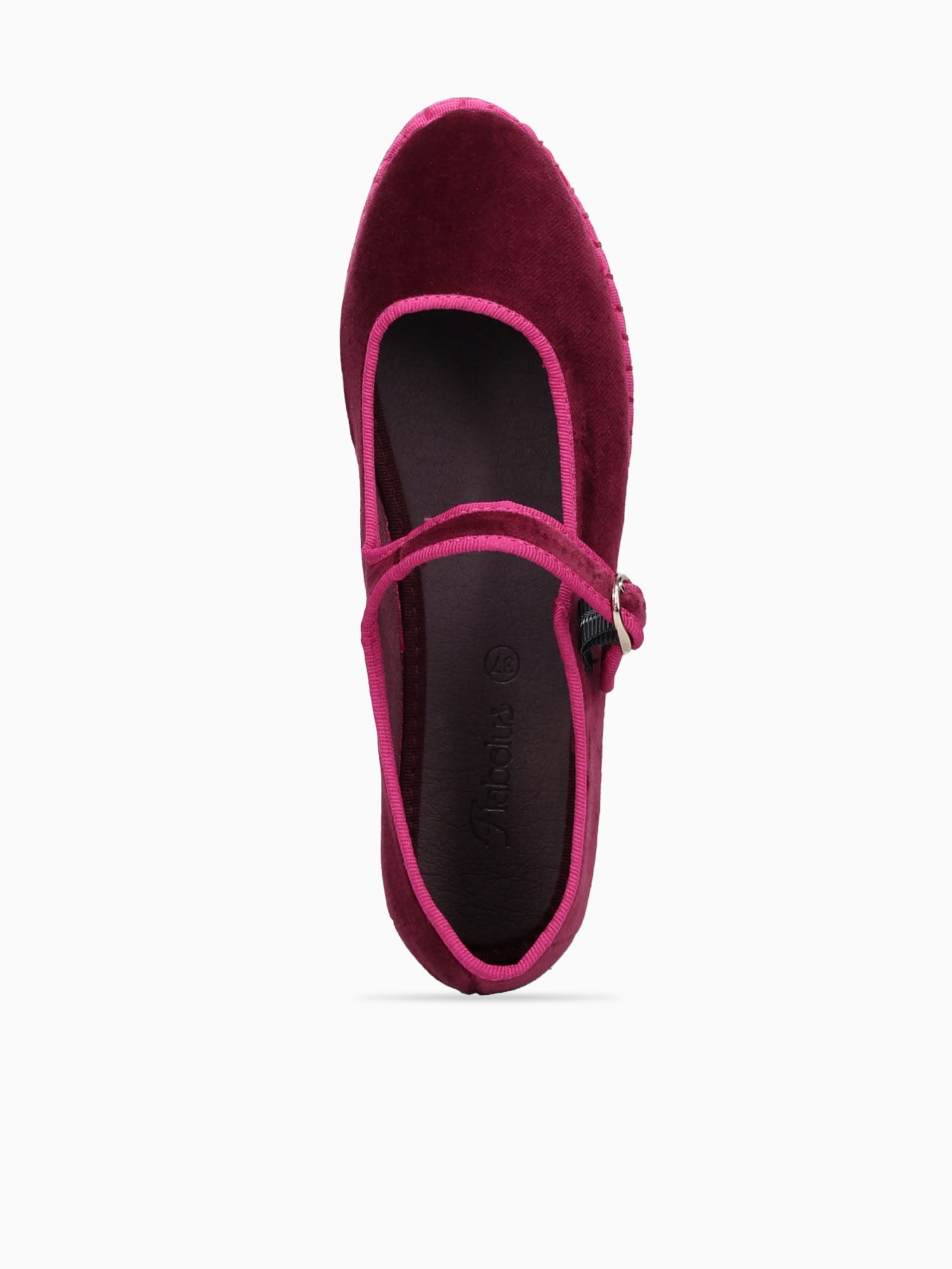 Mary Jane Ursula Burgundy Velvet Dark Red / 5 / M