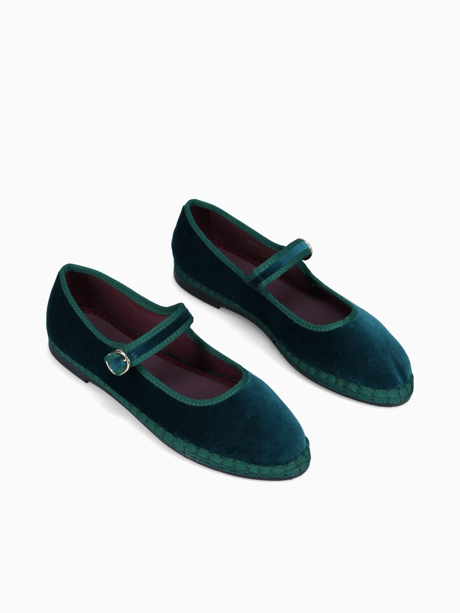 Mary Jane Leonor Dark Green Velvet Green / 36 / M