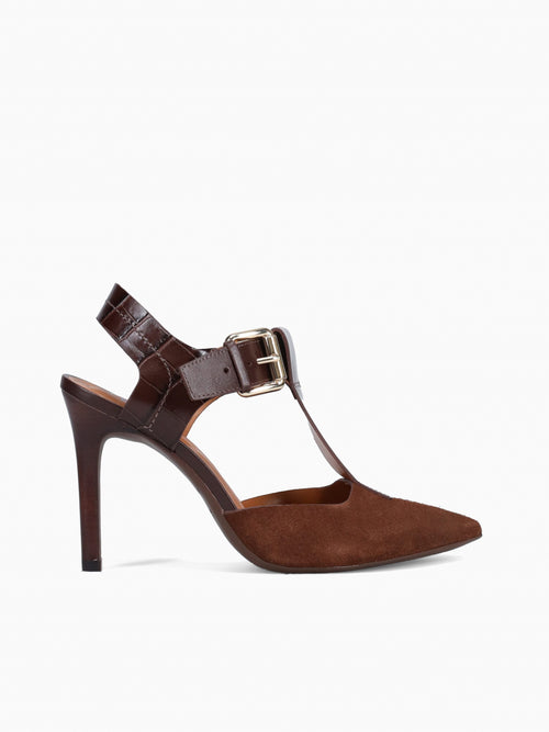 Ginger Brown Kid Suede Brown / 5 / M