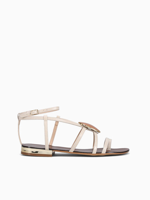 Riccarda Off White Leather Off White / 5 / M