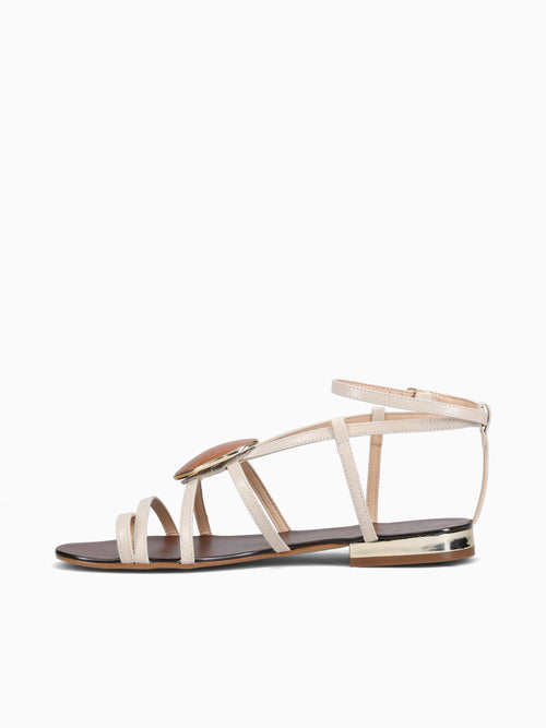 Riccarda Off White Leather Off White / 5 / M
