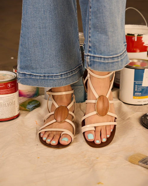 Riccarda Off White Leather