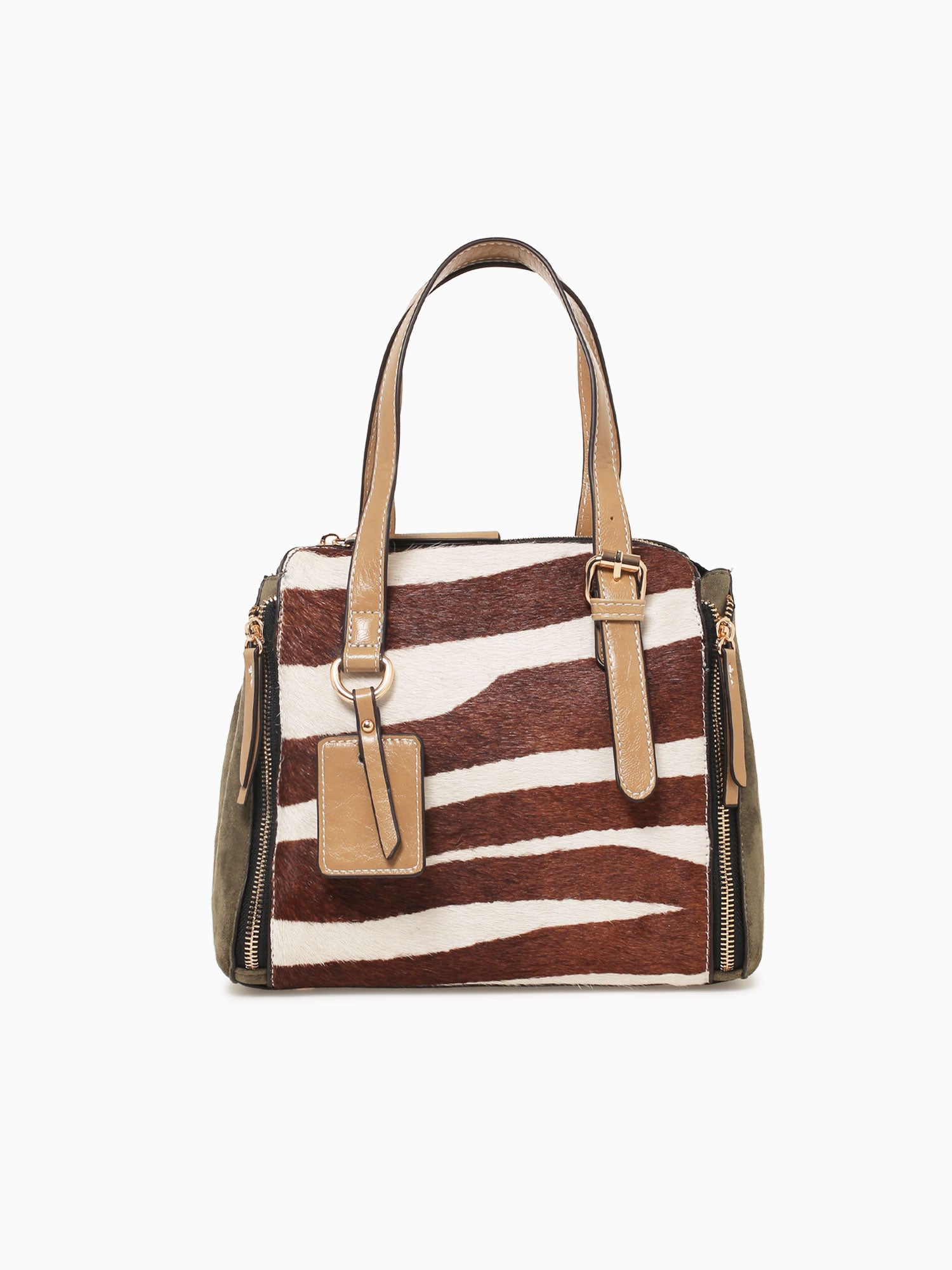 Lisa Top Handle Zeebra Print Brown Multi