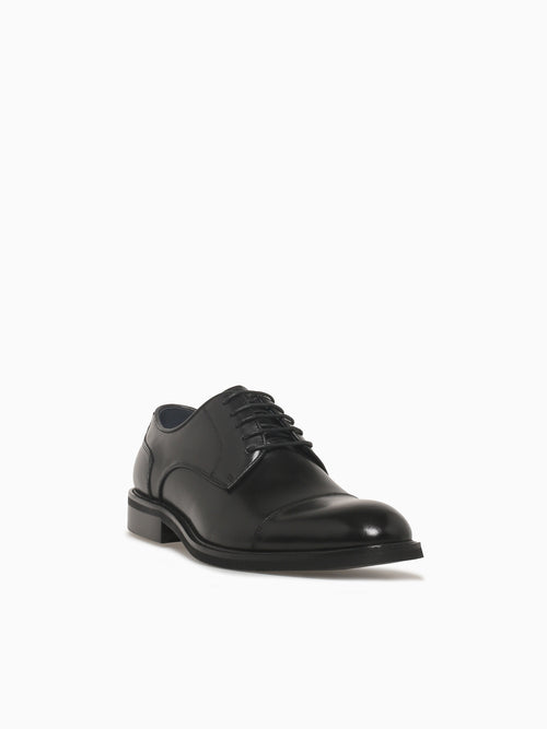 Criston Black Brushed Calf Leather Black / 7 / M