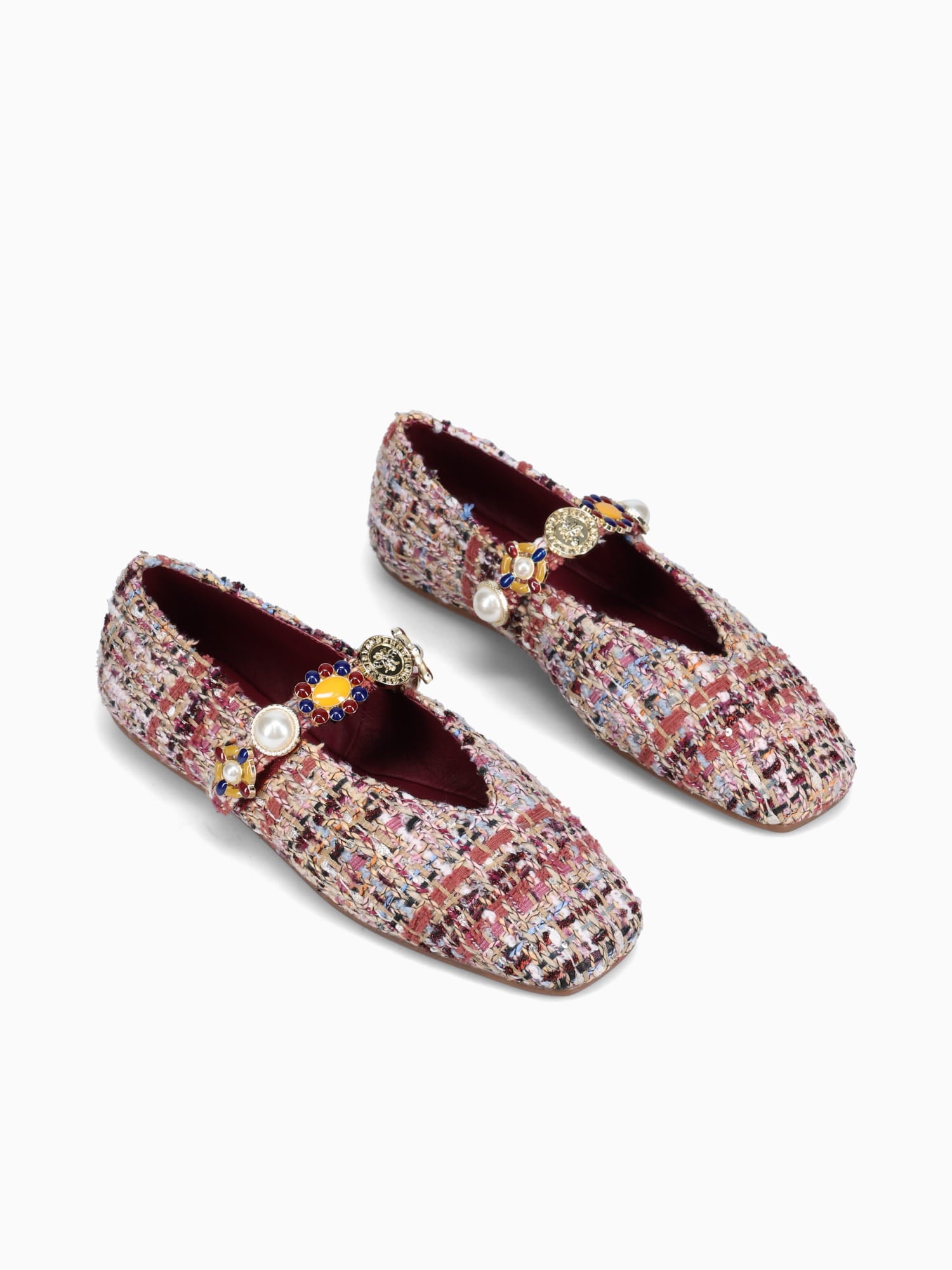 Amarissa2 Wine Beige Pink multi tweed Wine / 5 / M