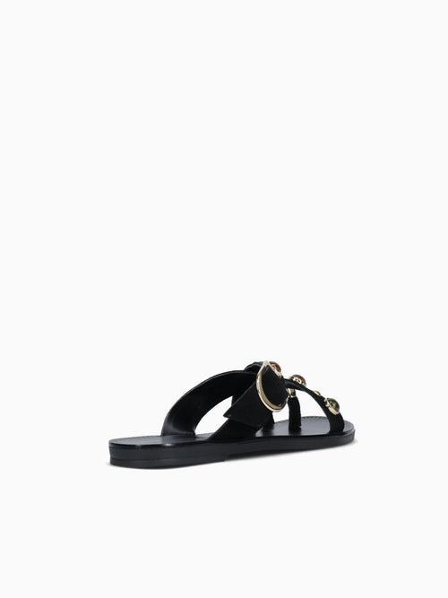 Loretta Black Gold suede Black / 5 / M