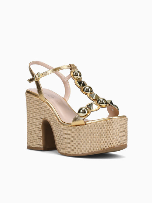 Phillippa Gold Crystal Leather Gold / 5 / M