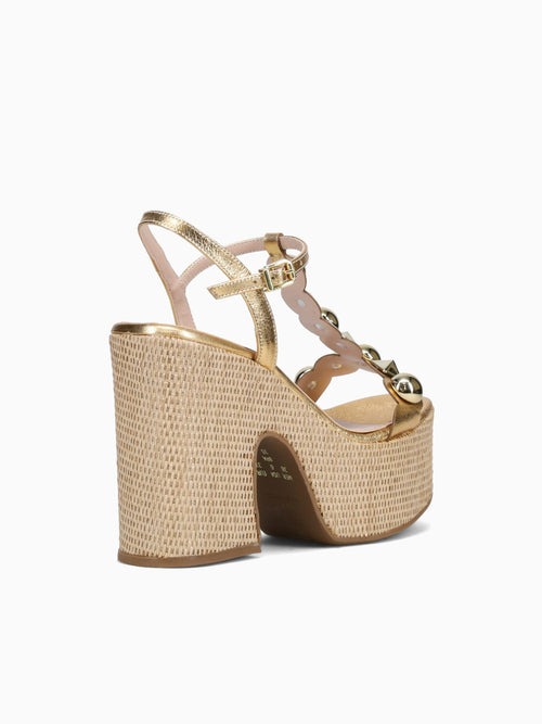 Phillippa Gold Crystal Leather Gold / 5 / M