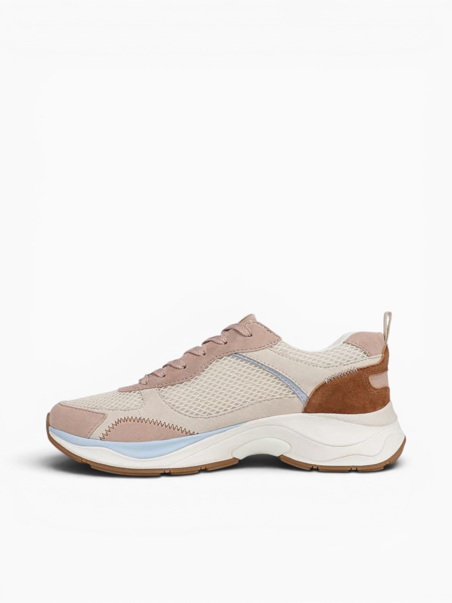 Zoie Ivory Pink Walnut leather Fabric Multi / 5 / M