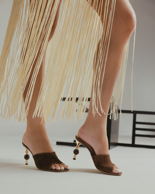 Isolde Brownie Suede Leather