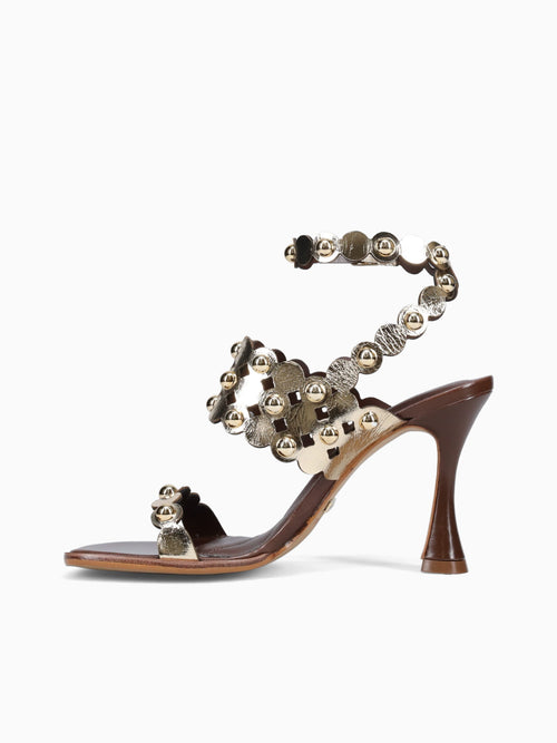 Ameline Gold Crystal Leather Gold / 5 / M
