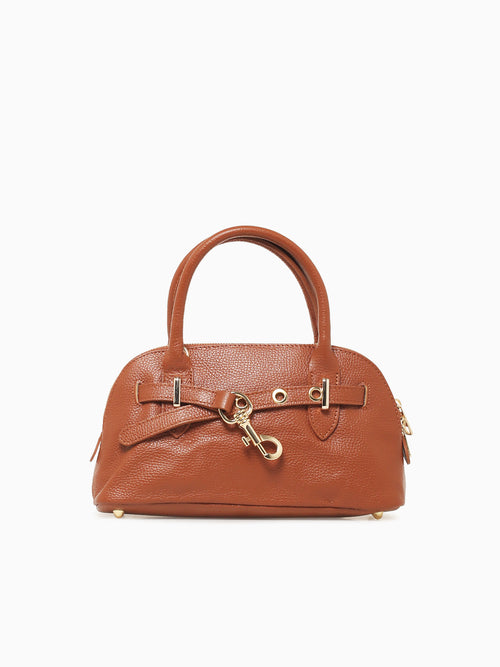 Eva Ring Hook Small Top Handle Cuoio Scu Medium Brown