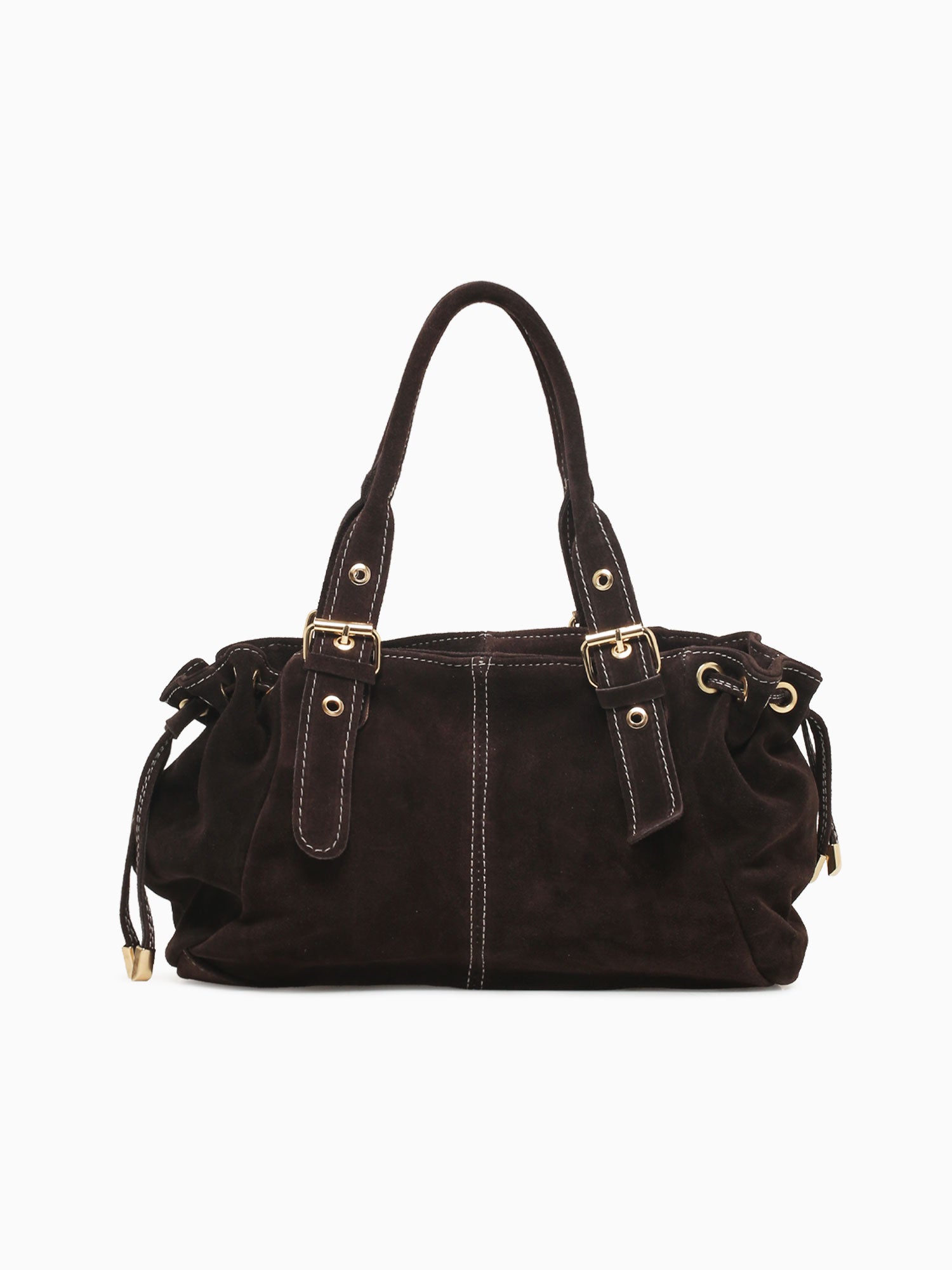 Beltra Suede Top Handle Cioccolato Dark Brown