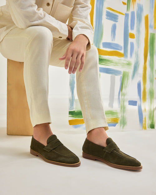 Frank Azeitona Green Suede