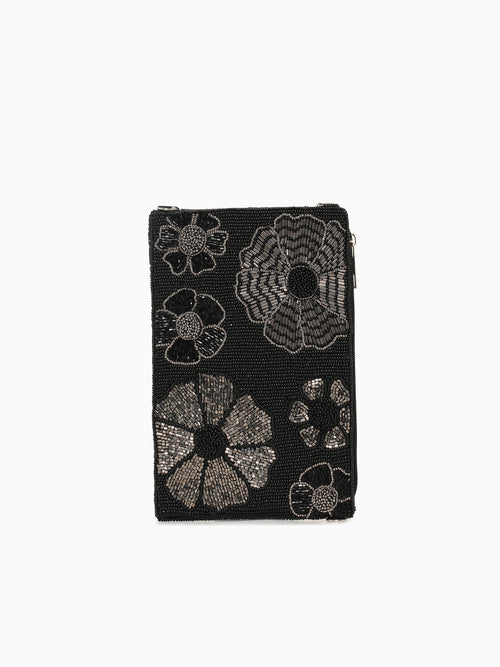 Flower Cell Phone Bag Black Black
